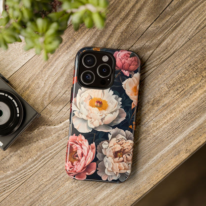 Floral Phone Case, Tough Phone Cover, Flower Design, Unique Gift for Her, Trendy Accessory, Spring Decor