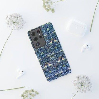 Bird and Floral Pattern Phone Case, Tough Cases, Gift for Nature Lovers, Eco-friendly, Custom Phone Accessories, All-Occasion