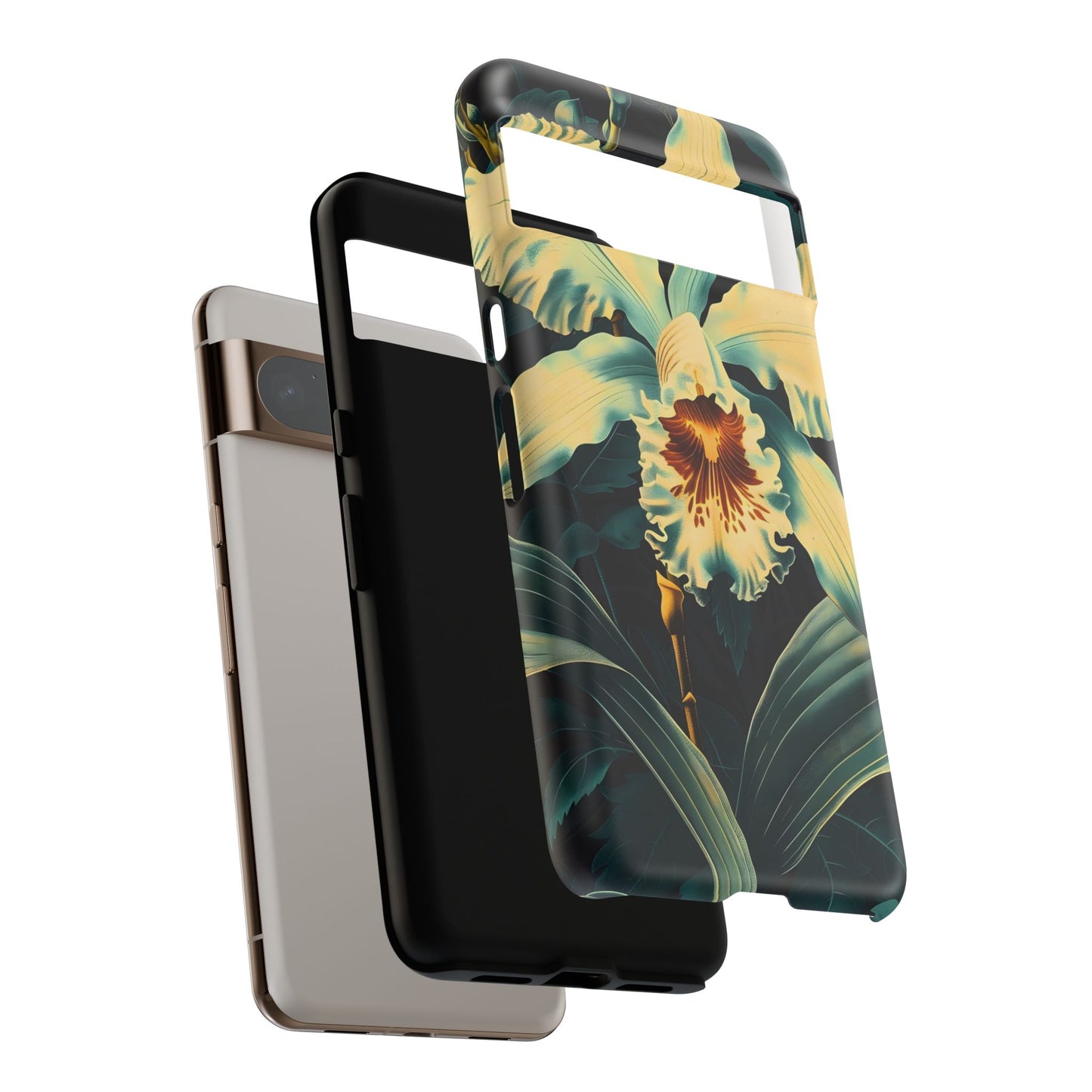 Floral Phone Case - Tough Cases with Orchid Design, Durable Smartphone Cover for Nature Lovers, Floral Gift for Her, Botanical [...]