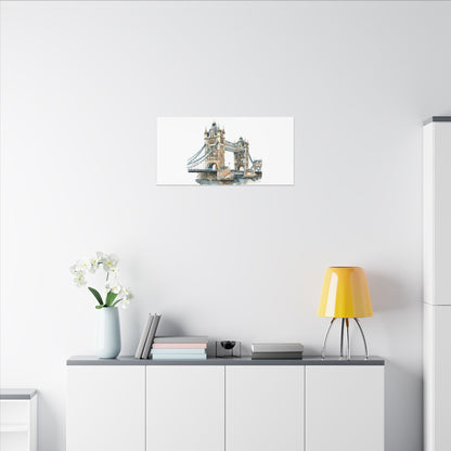 London Bridge Matte Canvas Wall Art, Elegant Home Decor, Unique Gift for Art Lovers, Travel Enthusiast Wall Decor, Modern Aesthetic