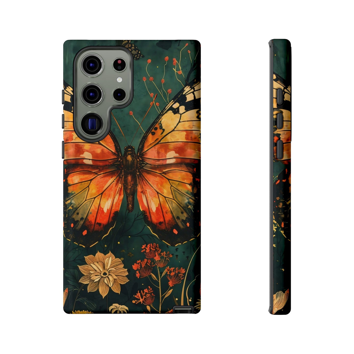 Butterfly Phone Case – Tough Cases for Nature Lovers, Floral Design, Butterfly Art, Unique Gift, Eco-Friendly Protection