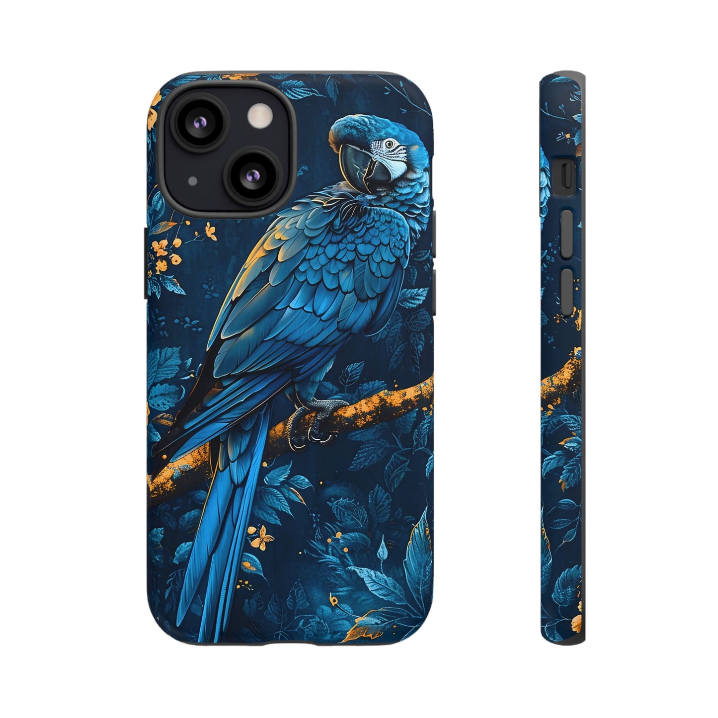 Tough Cases - Vibrant Blue Parrot Phone Case, Tropical Bird Phone Cover, Nature Lover Gift, Eco-Friendly Accessories, Unique Wildlife Decor
