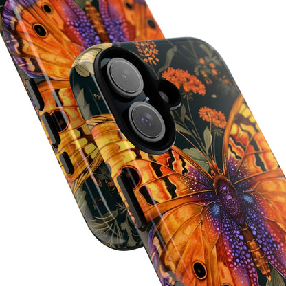 Butterfly Phone Case, Tough Cases for Nature Lovers, Vibrant Floral Design, Gift for Her, Cute Phone Accessories, Butterfly Artwork