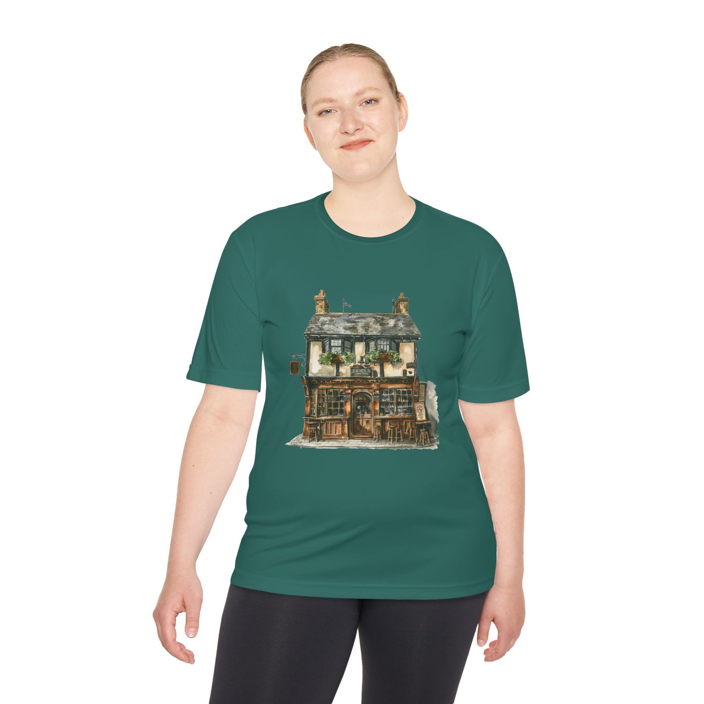 Unisex Moisture Wicking Tee - Watercolor English Countryside Home Decor