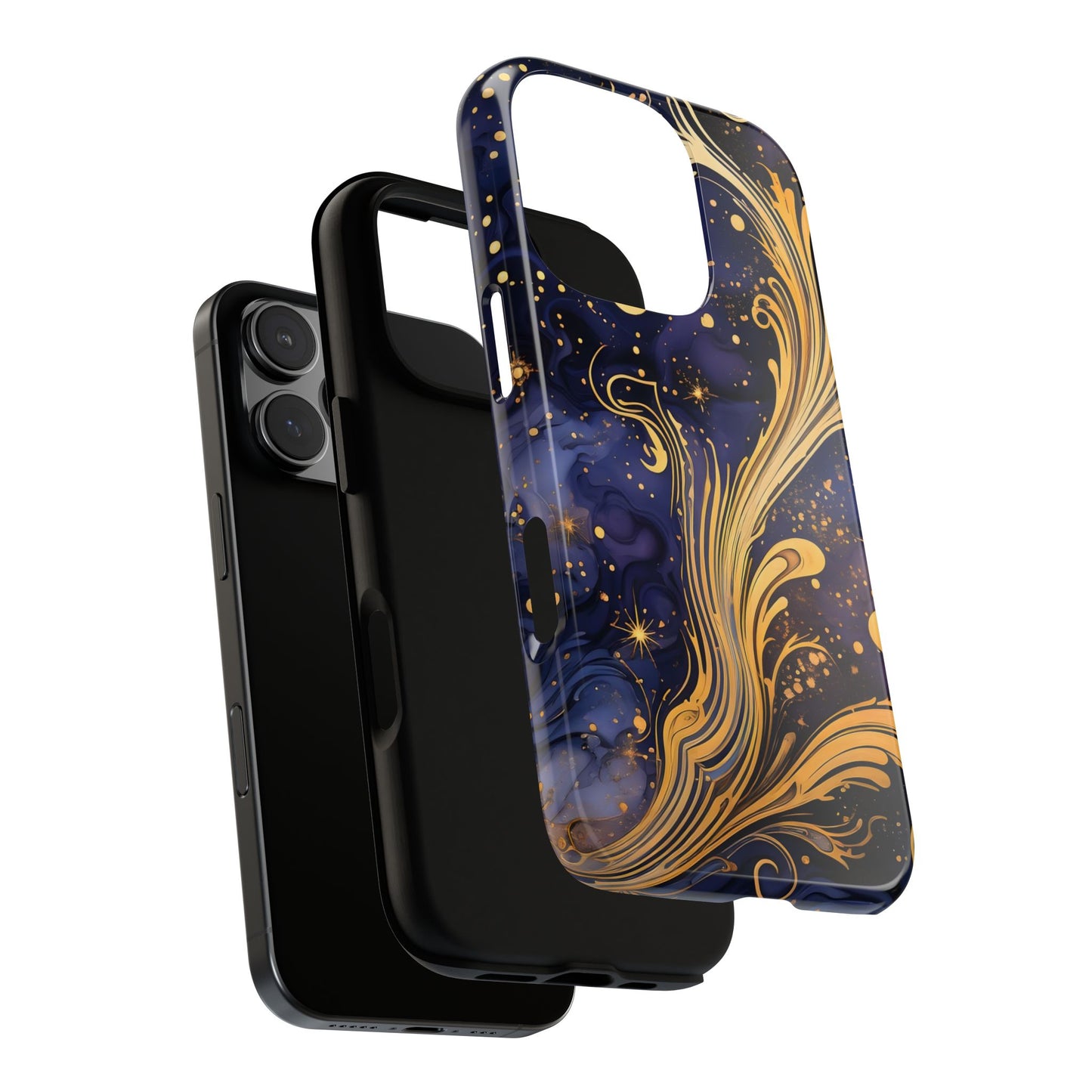 Elegant Floral Phone Case, Tough Cases for Women, Artistic Galaxy Design, Phone Cover for Cosmic Lovers, Unique Gift Idea