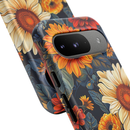 Floral Tough Phone Case | Sunflower Design, iPhone Cover, Protective Case, Gifts for Her, Floral Phone Accessory