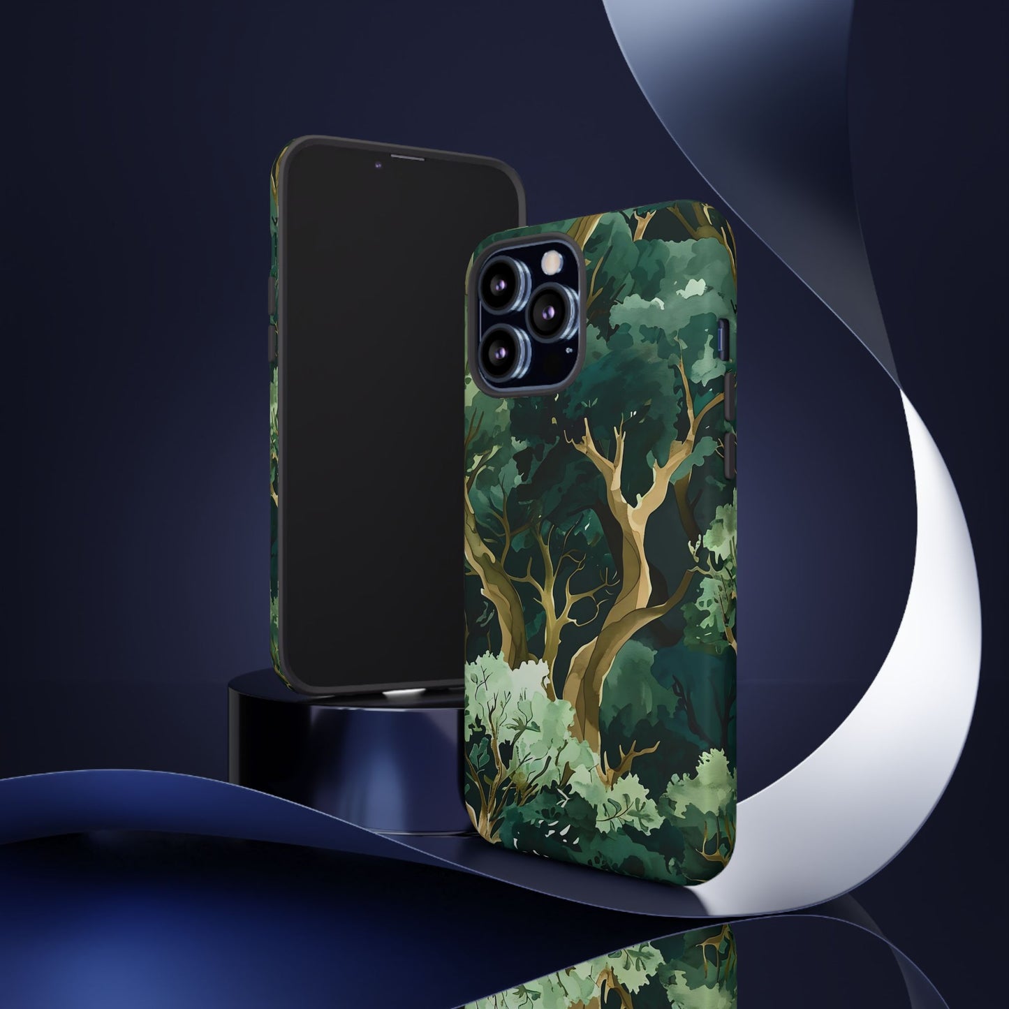 Forest Green Phone Case, Nature-Inspired Tough Cases, Eco-Friendly Gift, Outdoor Lover Accessory, Unique Phone Cover