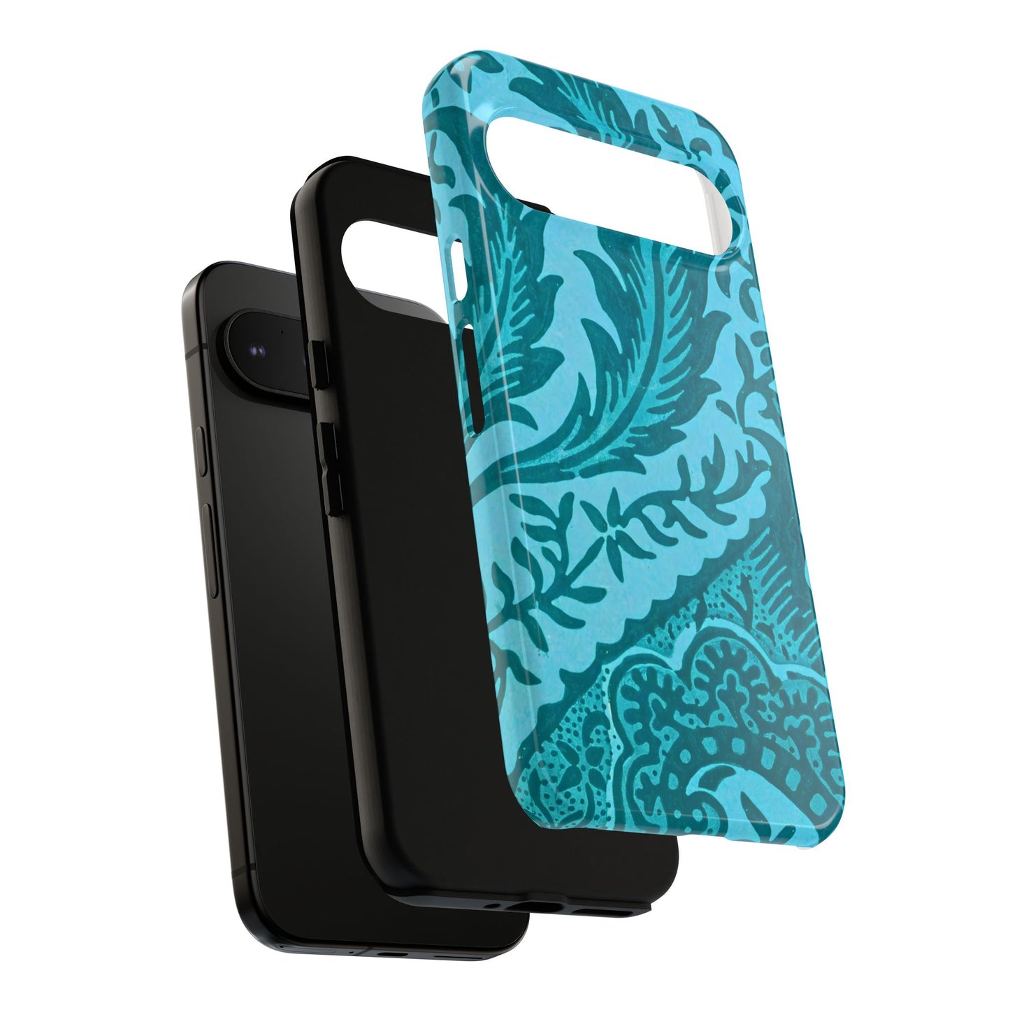Protective Phone Case with Elegant Teal Design, Tough Cases, Floral Phone Cover, Stylish Smartphone Protection, Gifts for Her, Trendy [...]