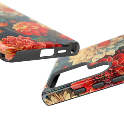 Floral Phone Case - Vibrant Tough Cases, Stylish Floral Cell Phone Cover, Gift for Her, Trendy Phone Accessory, Flower Design