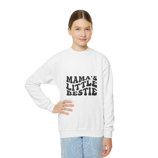 Youth Crewneck Sweatshirt - Mama's Little Bestie