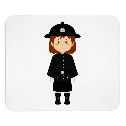 Cute Police Officer Mouse Pad, Desk Accessory, Gift for Kids, Office Decor, Playful Workstation, Fun Administrative Gift