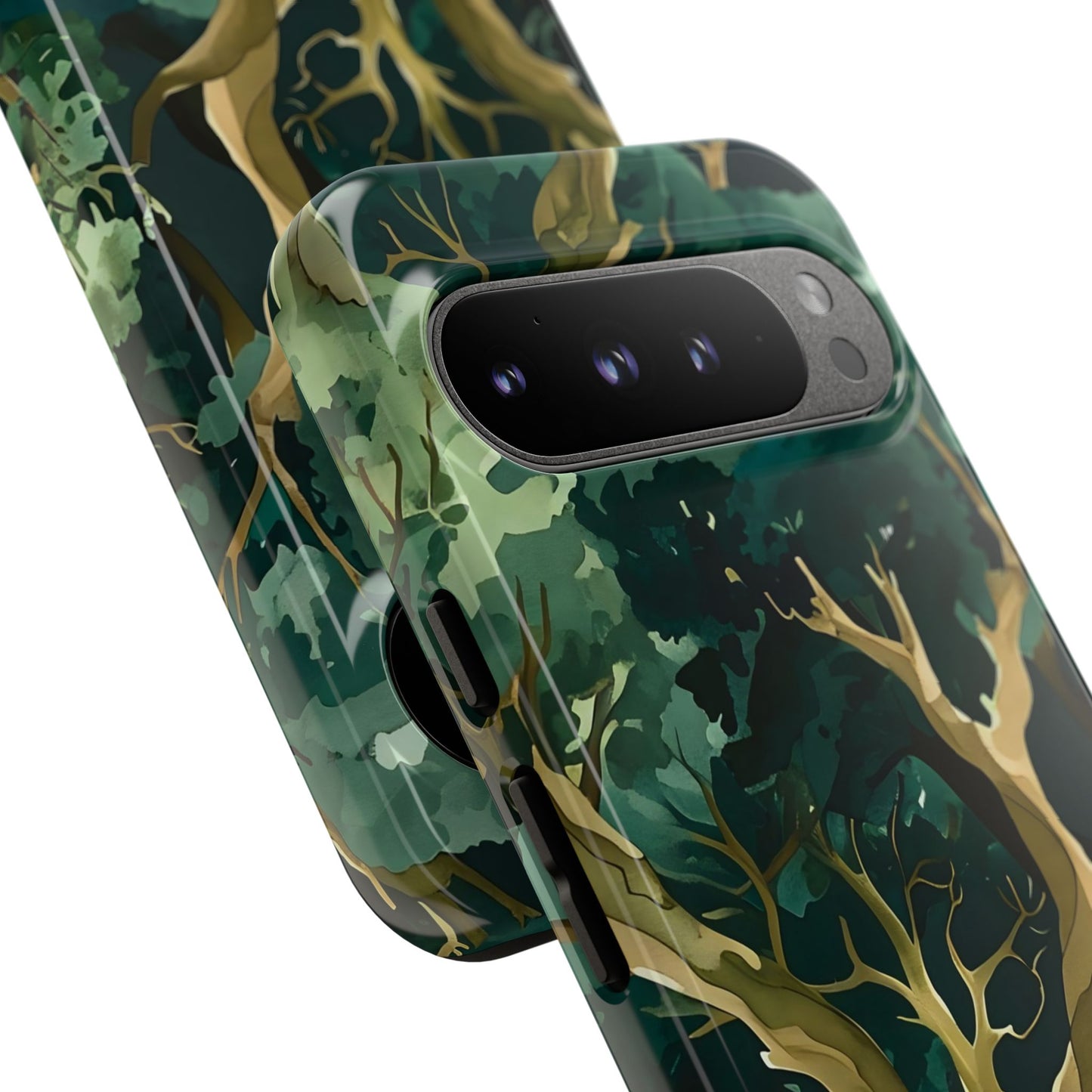 Forest Green Phone Case, Nature-Inspired Tough Cases, Eco-Friendly Gift, Outdoor Lover Accessory, Unique Phone Cover