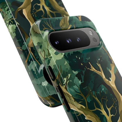 Forest Green Phone Case, Nature-Inspired Tough Cases, Eco-Friendly Gift, Outdoor Lover Accessory, Unique Phone Cover
