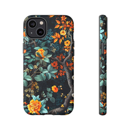 Floral Phone Case | Tough Cases, Protective Cover, Gift for Her, Autumn Vibes, Floral Phone Accessory, Unique Design