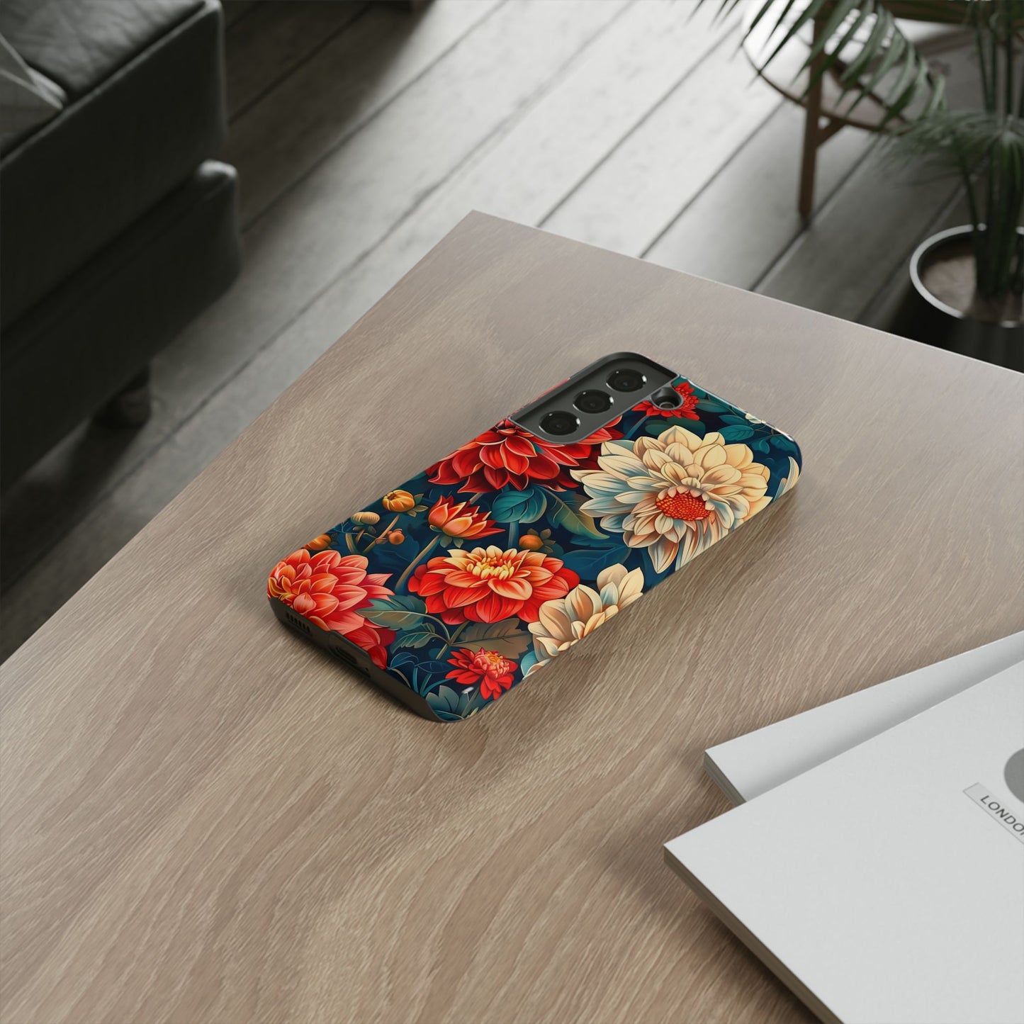 Floral Phone Case - Vibrant Tough Cases, Stylish Floral Cell Phone Cover, Gift for Her, Trendy Phone Accessory, Flower Design
