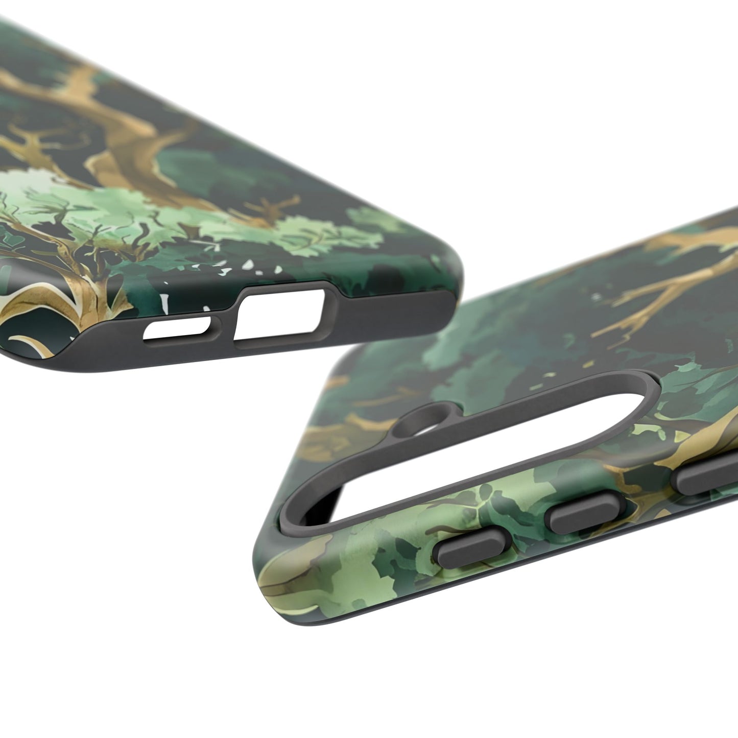 Forest Green Phone Case, Nature-Inspired Tough Cases, Eco-Friendly Gift, Outdoor Lover Accessory, Unique Phone Cover