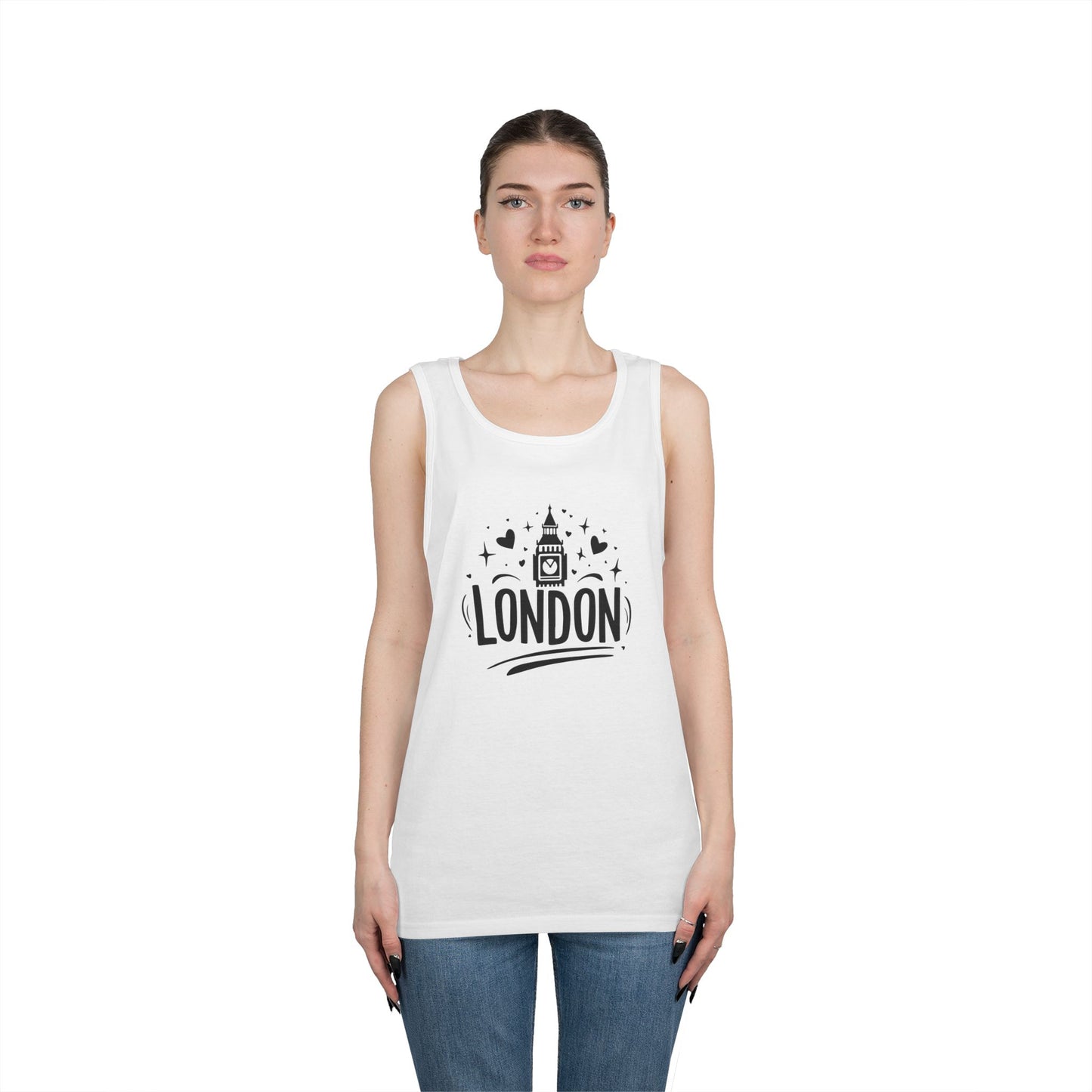 Unisex Heavy Cotton Tank Top - Stylish London
