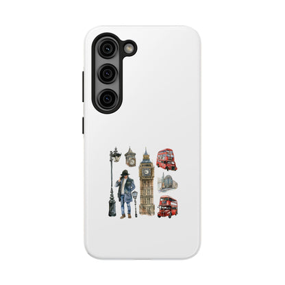 London Scene Tough Phone Case - Durable Protection with Iconic UK Landmarks