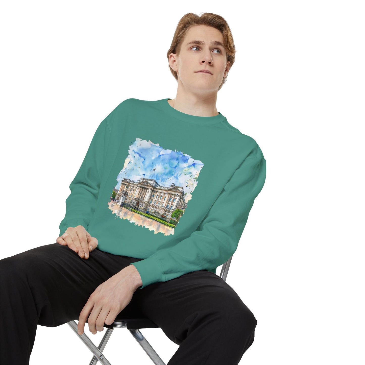 Unisex Garment-Dyed Sweatshirt Lightweight - British Nature Scenic Landscapes