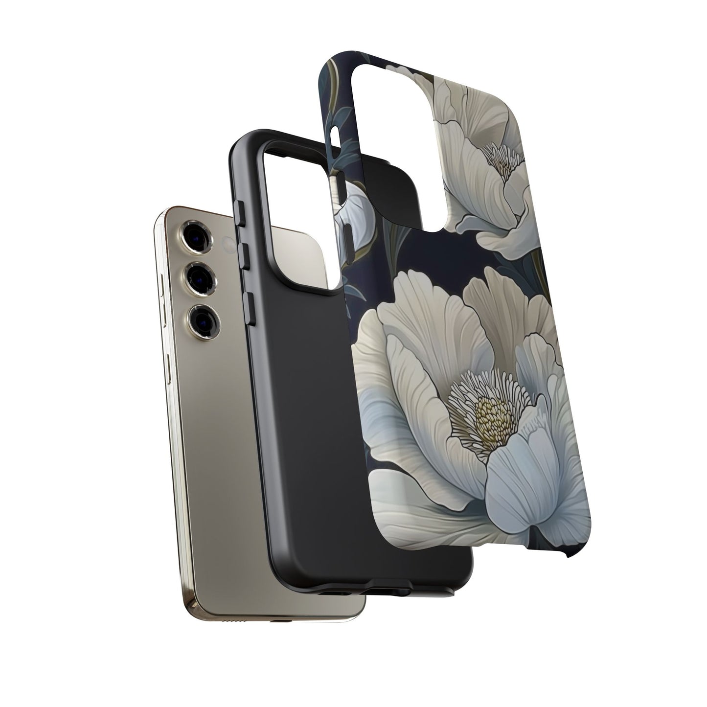 Floral Phone Case, Tough Cases for Women, Stylish Phone Cover, Floral Design Phone Protector, Nature Inspired Tech Accessories