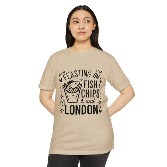 Unisex CVC Jersey T-shirt - Fish Chips and London