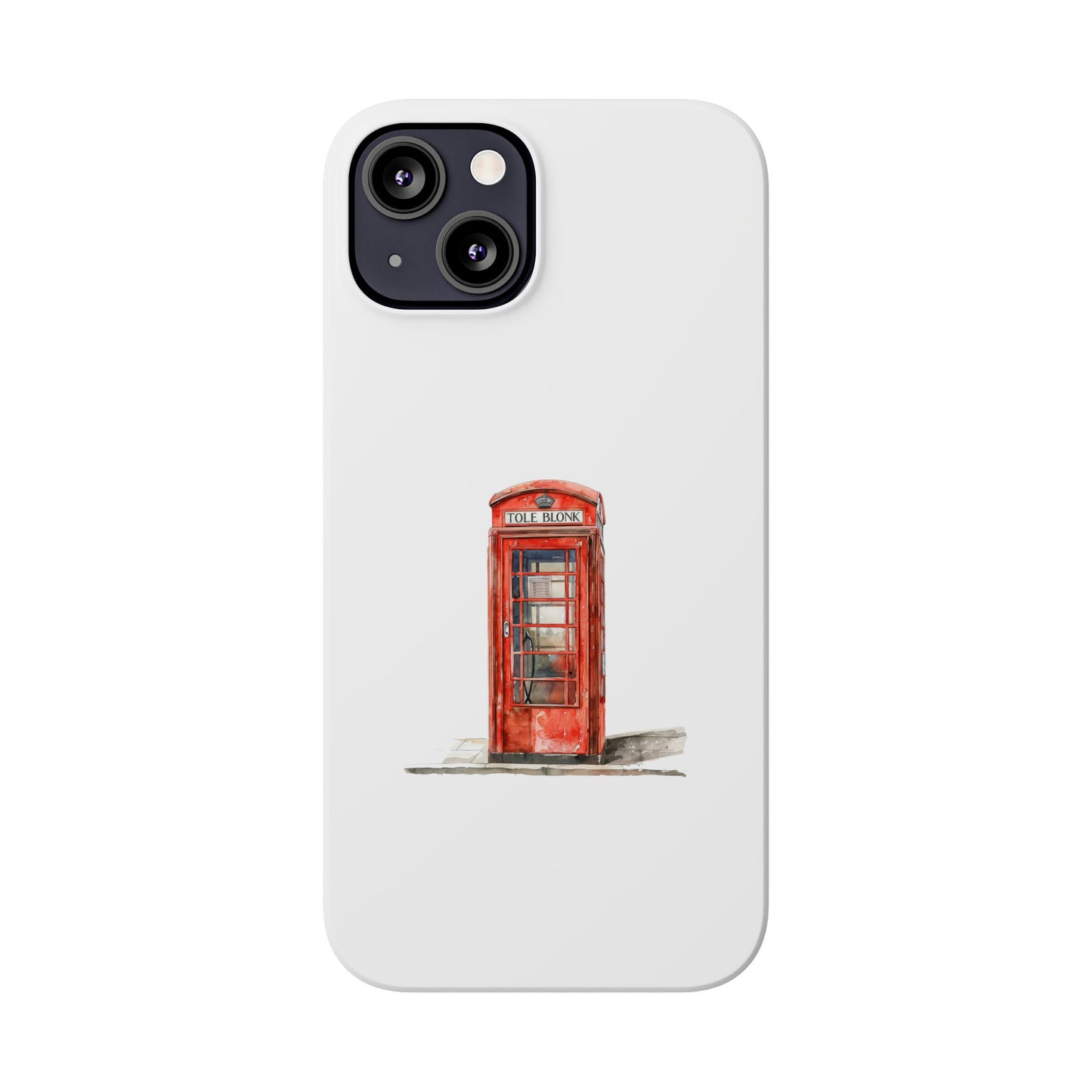 Charming London Phone Cases, Slim Phone Cover, Unique Cell Phone Case, Phone Accessory, Gift for Travelers, Red Telephone Booth Design