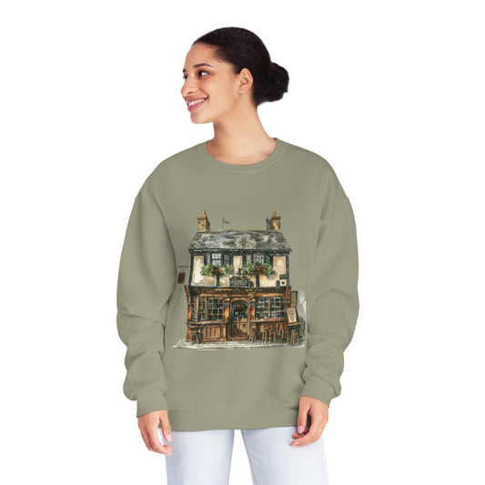 Unisex NuBlend® Crewneck Sweatshirt - Village Serenity - The Classic English Countryside Home