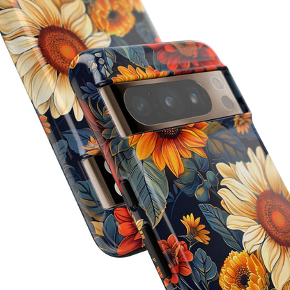 Floral Tough Phone Case | Sunflower Design, iPhone Cover, Protective Case, Gifts for Her, Floral Phone Accessory