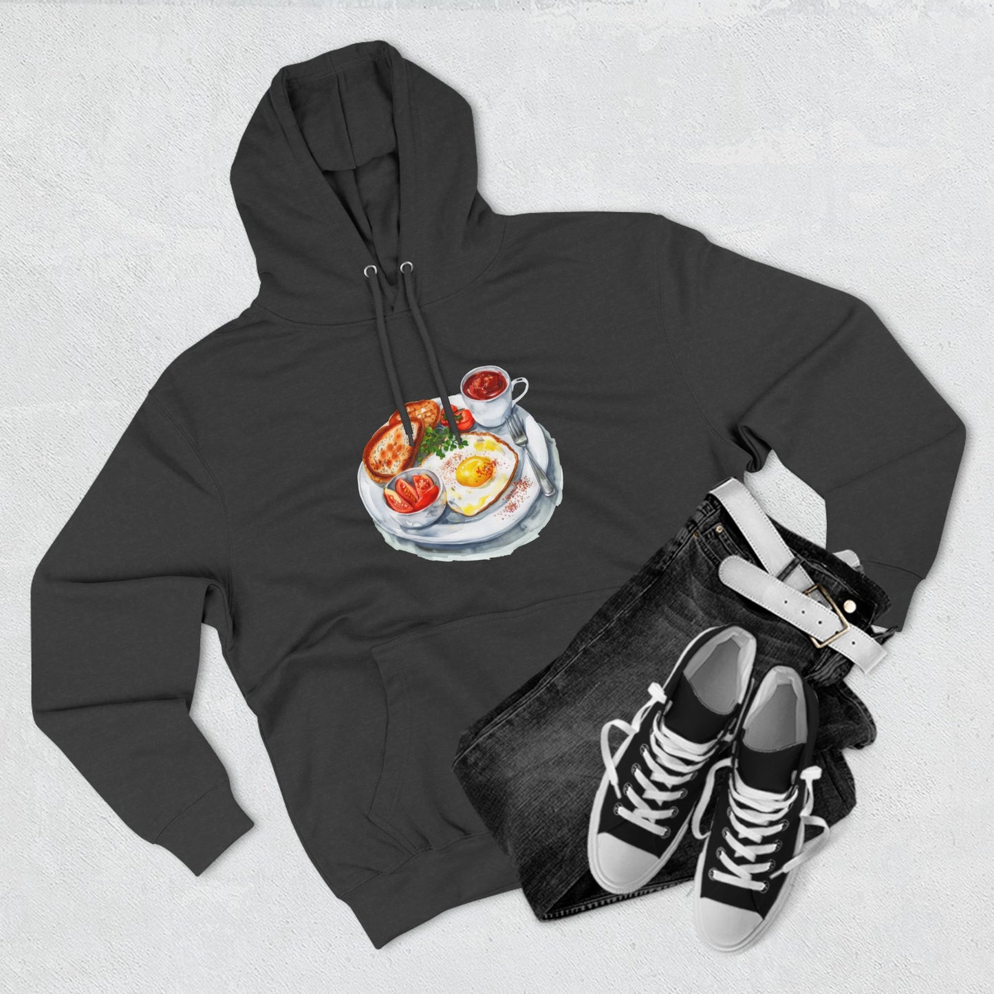 Three-Panel Fleece Hoodie - Dine Like a Monarch - Classic Royal Dishes of Britain