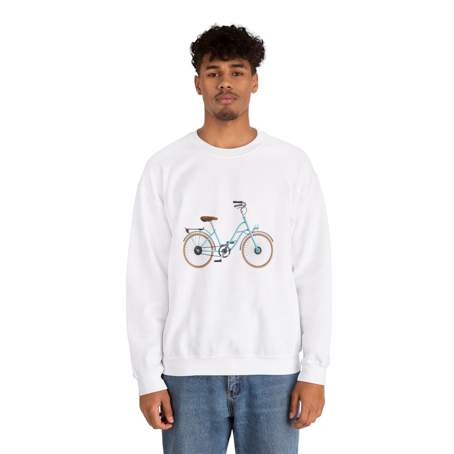 Unisex Heavy Blend™ Crewneck Sweatshirt Adorable - London's Style Classic Bicycle