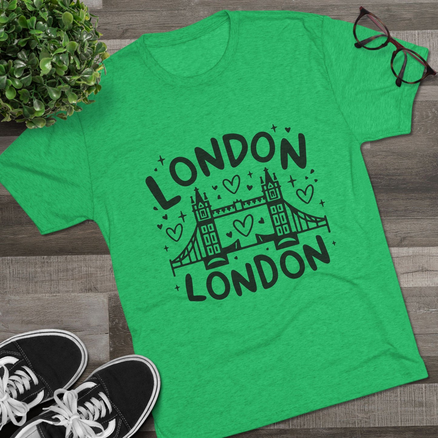 London Vibes Stylish Unisex Tri-Blend Crew Tee