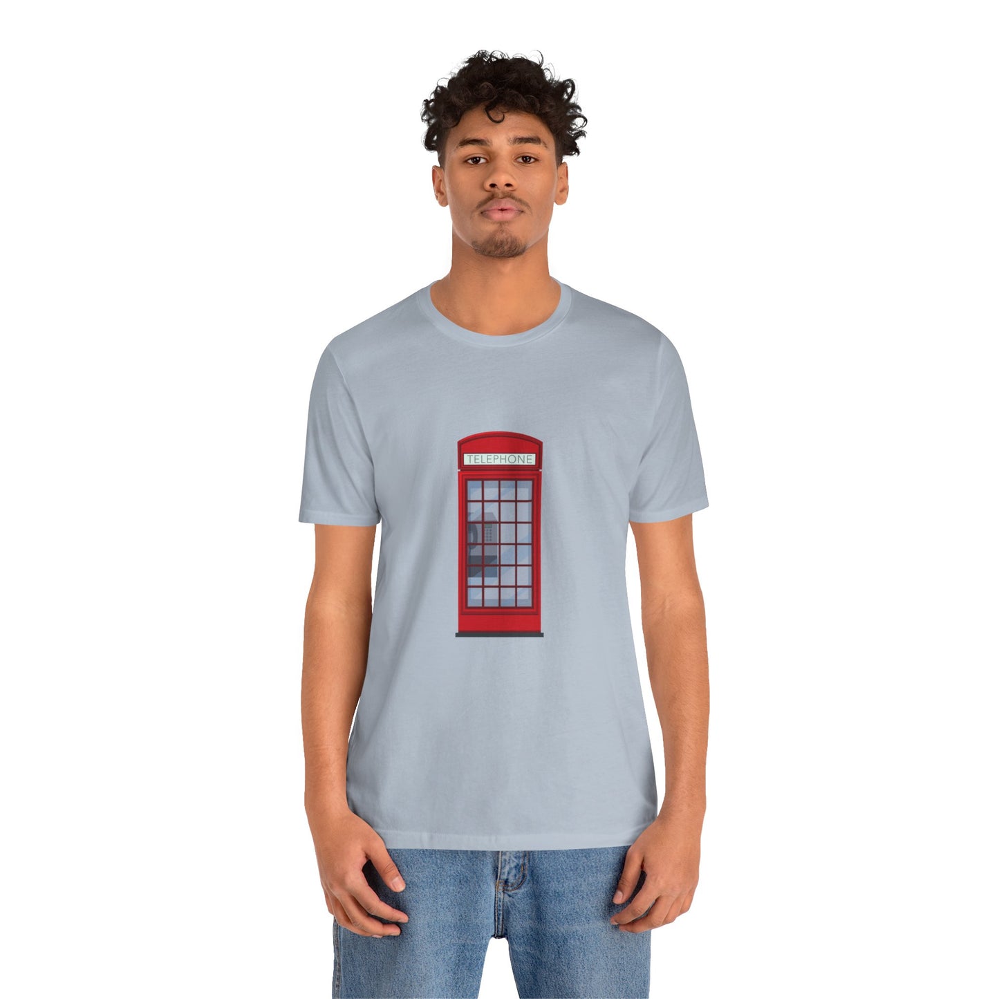 Unisex Jersey Short Sleeve Tee - Iconic British Public Phone Booth