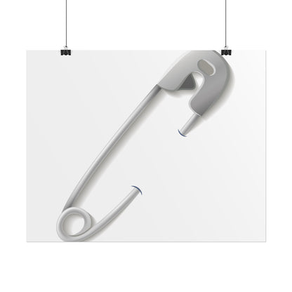 Minimalist Safety Pin Wall Art, Modern Decor, Unique Gift, Home Aesthetic, Art Print, Rolled Poster, Contemporary Interior Design