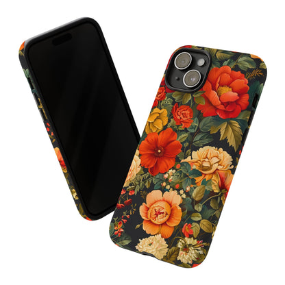 Floral Phone Case, Tough Cases, Decorative Tech Accessories, Gift for Her, Nature Lover Gift, Boho Style Case, Spring Floral Cover