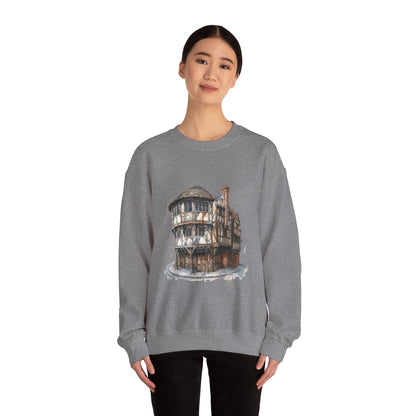 Unisex Heavy Blend™ Crewneck Sweatshirt - Home Away from Home - British Pub Atmosphere