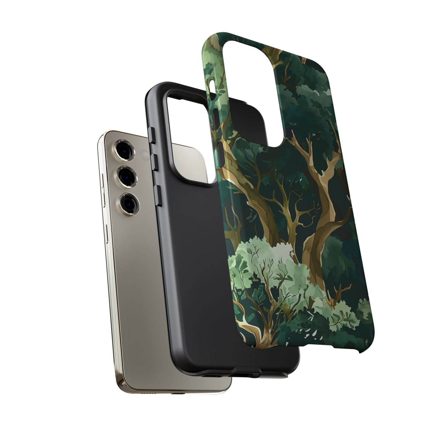 Forest Green Phone Case, Nature-Inspired Tough Cases, Eco-Friendly Gift, Outdoor Lover Accessory, Unique Phone Cover