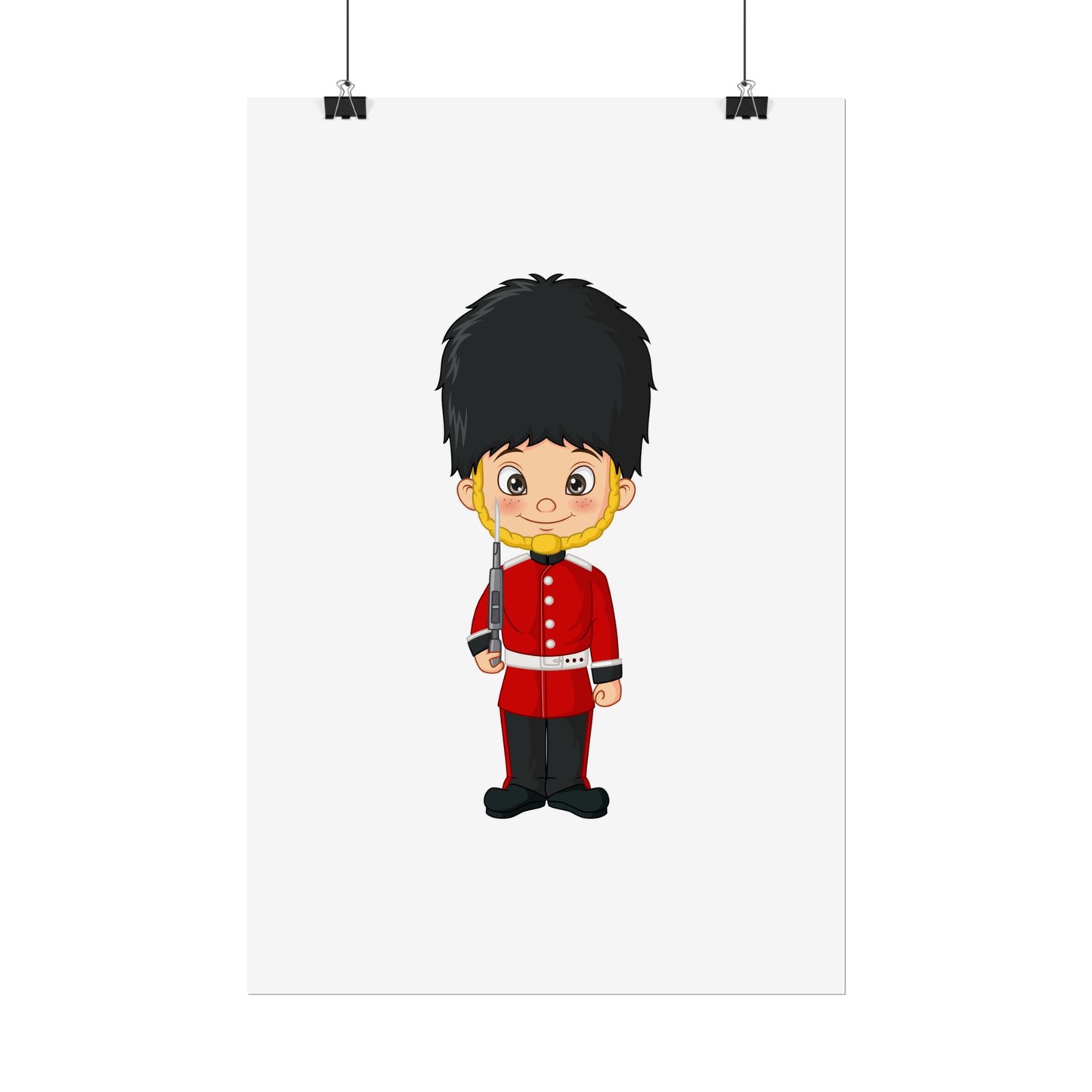Whimsical Soldier Rolled Poster Art, Children's Room Decor, Cute Wall Art, Nursery Wall Hanging, Gift for Kids