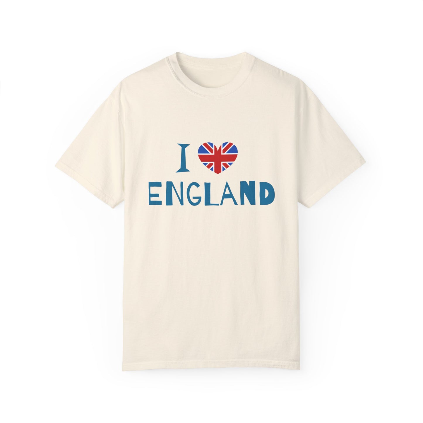 I love England Cozy Unisex Garment-Dyed T-shirt