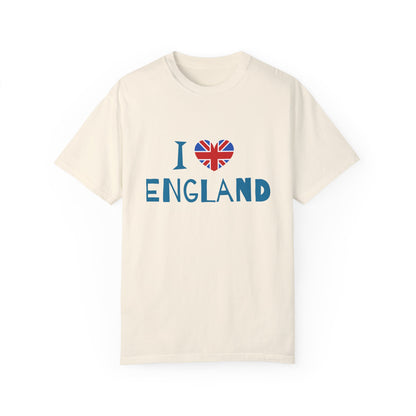 I love England Cozy Unisex Garment-Dyed T-shirt