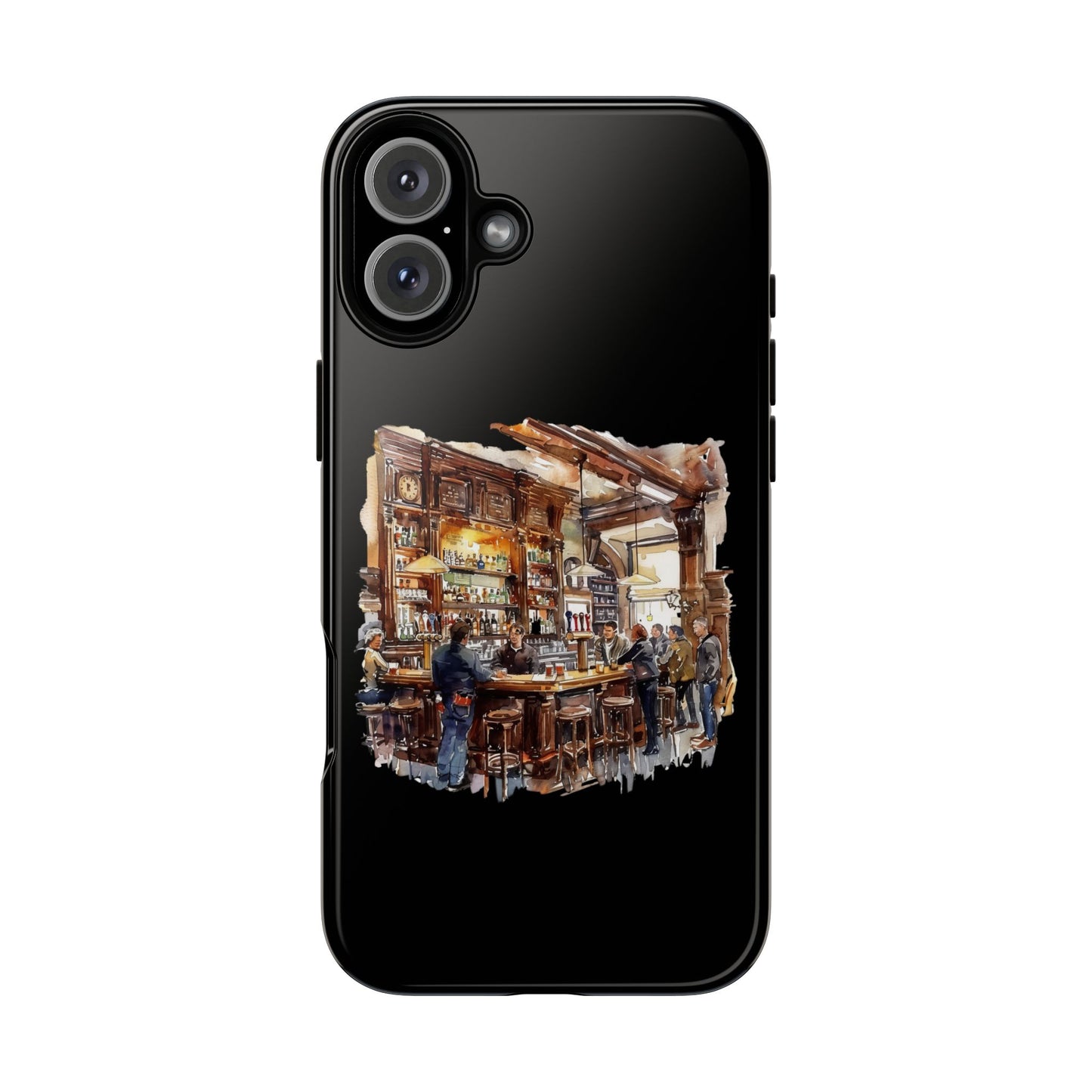 Artistic Phone Case - Cozy Pub Vibe, Trendy Smartphone Accessory, Gift for Friends, Modern Design, Durable Protection
