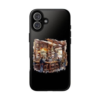 Artistic Phone Case - Cozy Pub Vibe, Trendy Smartphone Accessory, Gift for Friends, Modern Design, Durable Protection