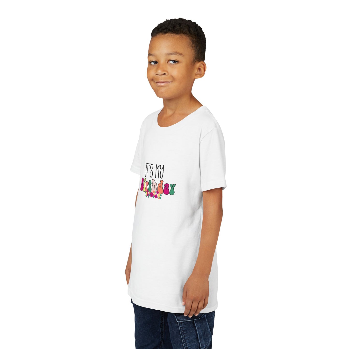 Youth Short Sleeve Tee - Wild Birthday Girl Sublimation Leopard Theme - Fun Celebration Shirt for Kids