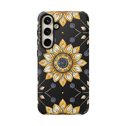 Floral Phone Case with Mandala Design, Tough Cases for iPhone & Samsung, Boho Style, Gift for Her, Unique Accessories