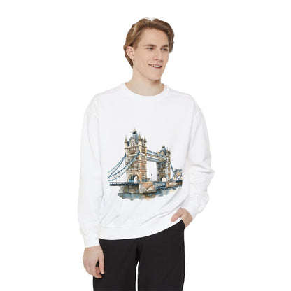 Unisex Garment-Dyed Sweatshirt - London Bridge