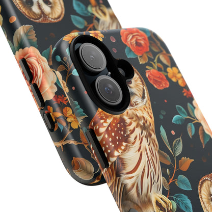 Owl Phone Case with Floral Design, Tough Phone Cover for Nature Lovers, Gift for Bird Enthusiasts, Stylish Protection for Smartphones, [...]