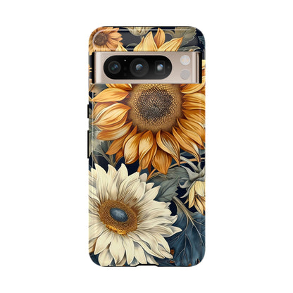Floral Phone Case for Tough Cases, Sunflower Design, Nature Lover Gift, Birthday Present, Eco-Friendly Accessories, Summer Vibes