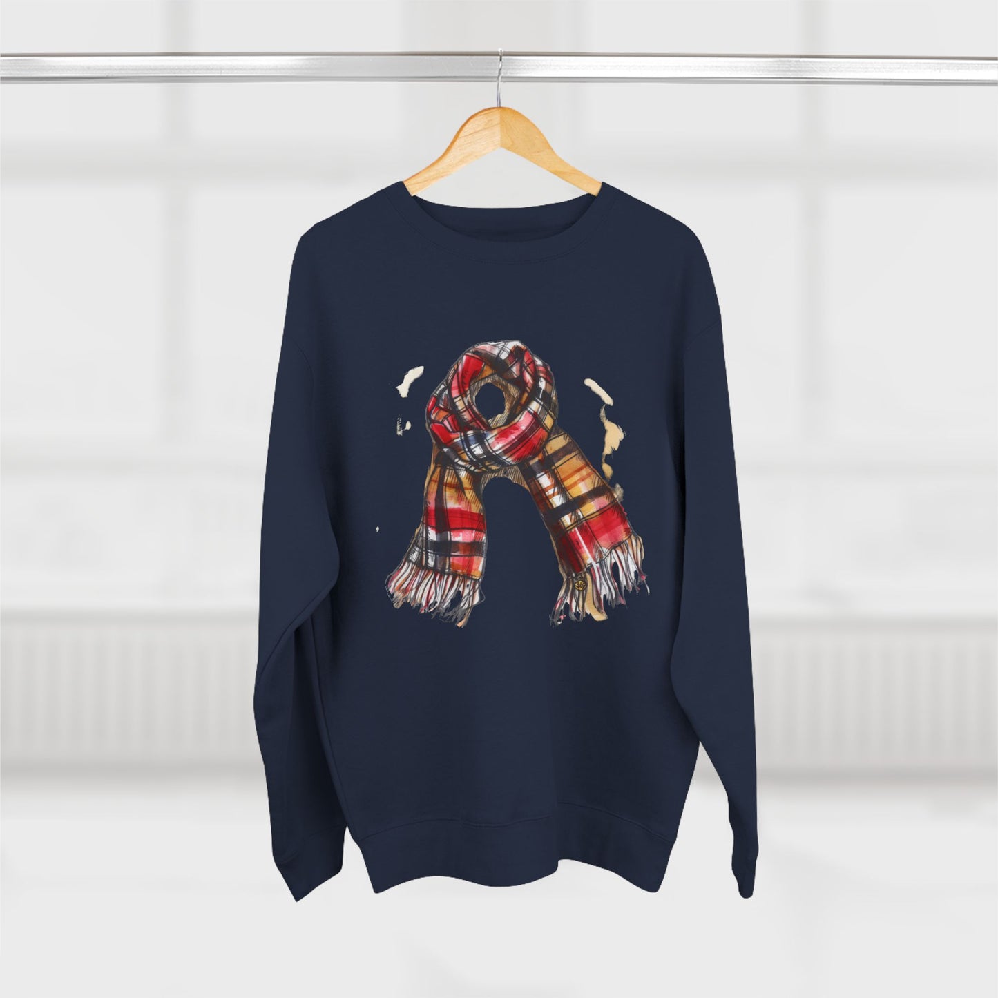Unisex Crewneck Sweatshirt - Classic British Plaid Scarf