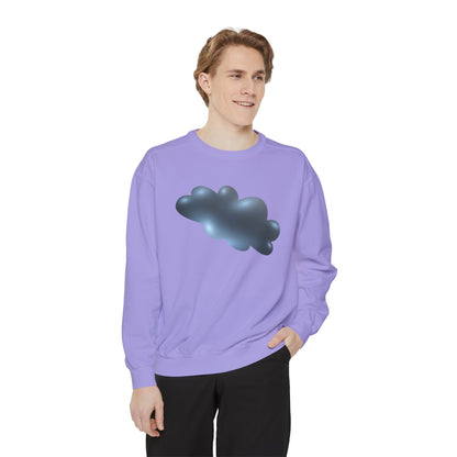 Unisex Garment-Dyed Sweatshirt Relaxed - Serene Cloudscape Dreamy Cloud
