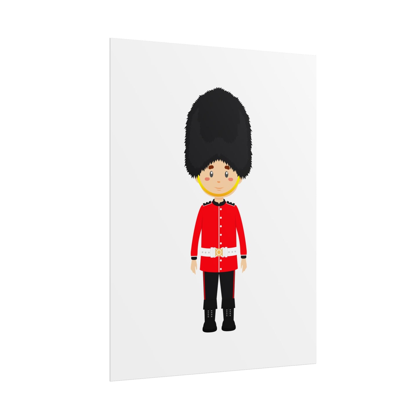 Adorable British Soldier Rolled Posters, Kids Room Decor, Unique Gift, Nursery Art, Educational Wall Art
