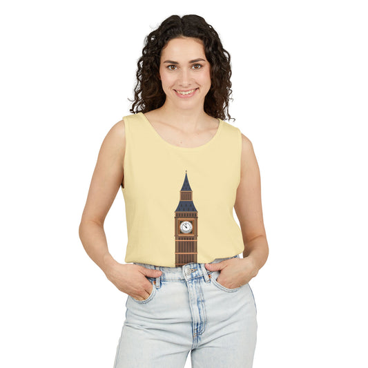 Unisex Garment-Dyed Tank Top - Britain’s Timekeeper - The Iconic Big Ben